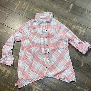 Westbound petite medium 100% rayon plaid shirt
